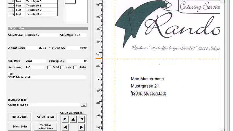 Eine Instanz des visuellen Formular-Editors